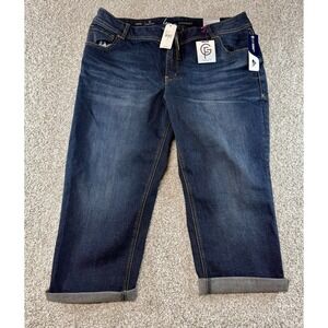 Lane Bryant Capri Denim Blue Jeans Women's Size 18 Genius Fit Stretch NWT